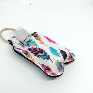 Feather sanitizer keychain